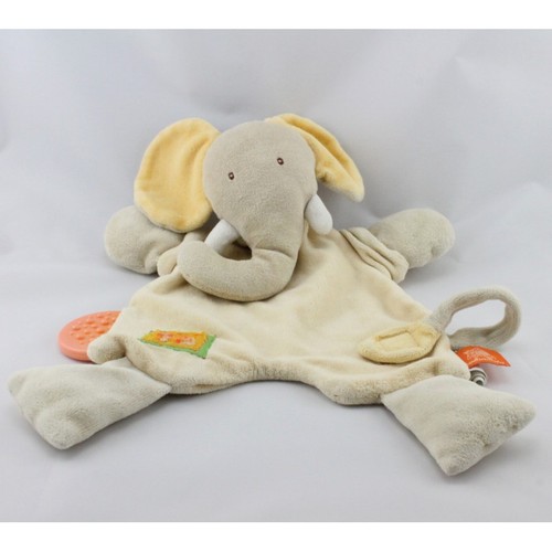 Doudou plat éléphant les
