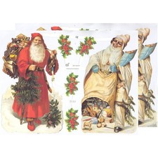 Chromo EF Découpis Père Noël Victorien 7153 Decoupage Collage Carterie