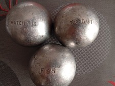 3 BOULES DE PETANQUE OBUT 2 ETOILES MATCH 115 DIAMETRE 76 POIDS 700g