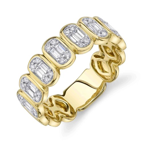 Bague diamant baguette - en,