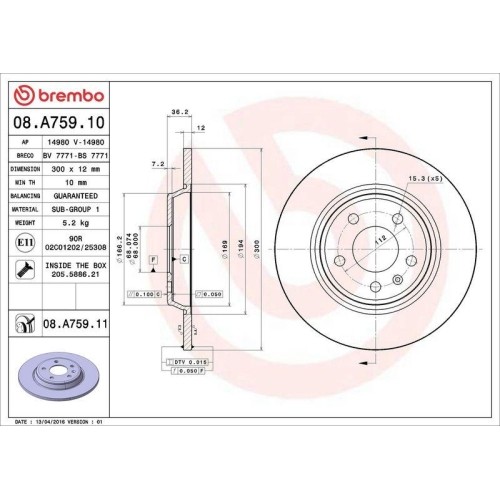 Disque frein brembo - disque,