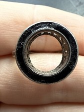 Ancienne Bague En Argent Massif 925 Jonc Alliance Anneaux Créateur cercle 