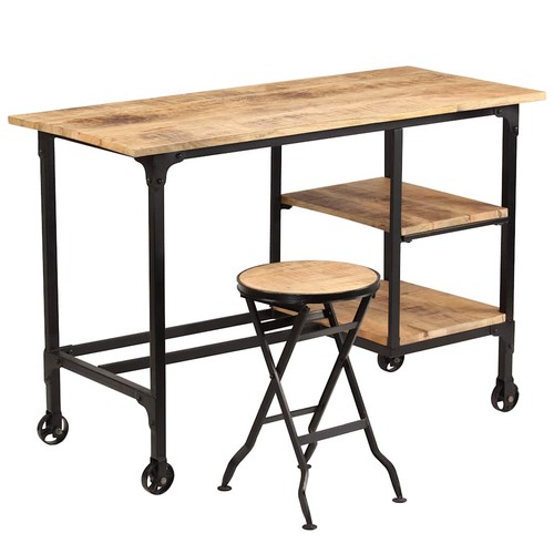 Bureau avec tabouret pliant - bureau,