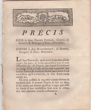 1783 RARE FACTUM PATRON