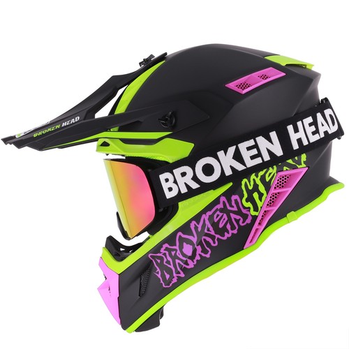 Casque cross brisé hunter - cross,
