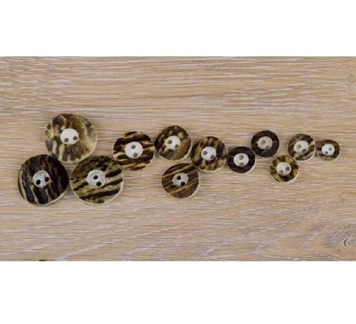 10x bouton vraie bois - en,