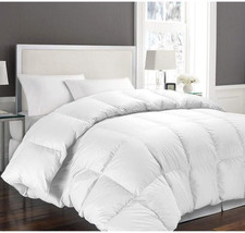 Couette 220 x 240 cm Blanche 450g/m² Microfibre Douce - Confort Premium