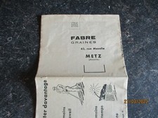 Ancien catalogue Graine Outil Jardin Horticulteur Maraicher Vigneron Fabre Metz