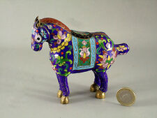   STATUETTE  en céramique décorée d'émail cloisonné, 12 cm, cheval