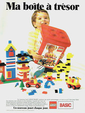 publicité Advertising 0323 1990    ma boite à trésor baril Lego  jouet