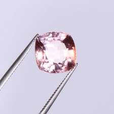 Morganite de couleur rose naturelle 4,85 ct coupe carrée Brésil pierre...