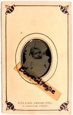 FERROTYPE 1/6 photo ALLEN & GROVE 95 Swanston street MELBOURNE AUSTRALIE bébé