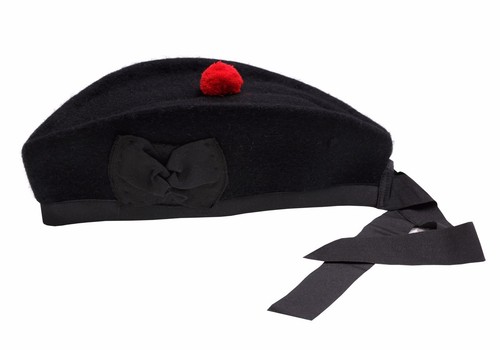 Chapeau glengarry uni noir - glengarry,