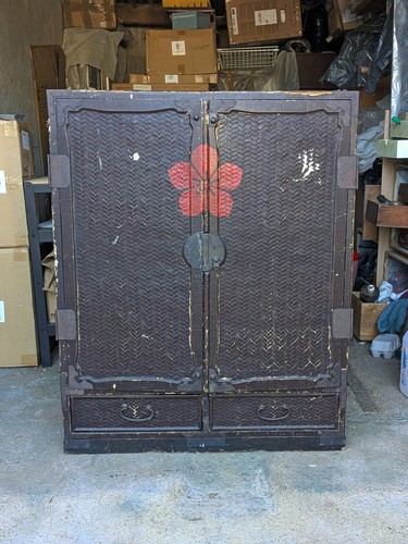 Armoire basse rotin japon - armoire, en