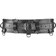 Ceinture large en cuir pour