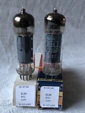 EL84 6BQ5 Radiotechnique D Getter matched pair Tube, lampe, Röhre, Valve. Used