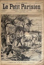 LE PETIT PARISIEN 1895 N° 381 UN COMBAT A LA GUYANE -CAGE DES FAUVES CIRQUE