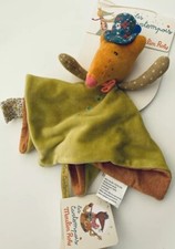 5872🌟Doudou Plat Mouchoir Renard Loup Moulin Roty Chapeau les Tartempois
