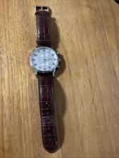 Montre Hugo Boss Homme 1512447 Quartz Analogique Cadran Argent Bracelet Cuir Mar