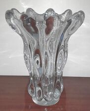 Grand vase cristal "Art Vannes France" - Tête de Girafe - Haut 33 cm -année 1950