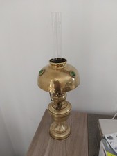 Ancienne petite Lampe À Pétrole La Parisienne En Cuivre Verre CRISTAL 