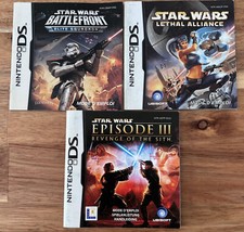 Lot de 3 notices ( pas de jeux ) Nintendo ds star wars battlefront elite squadro