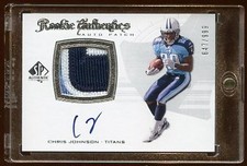 CHRIS JOHNSON SP AUTHENTIC RC AUTO 3 COLOR PATCH LOGO /999  HOT RC AUTO CJ