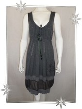 D - Robe Fantaisie Chasuble  Bi Matière Grise  Soggo Collection Taille Unique 