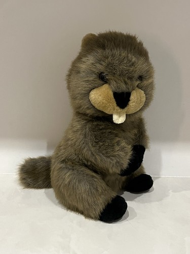Peluche marmotte marron - peluche, cm