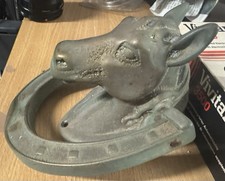 Heurtoir De Porte Laiton Tête De Cheval