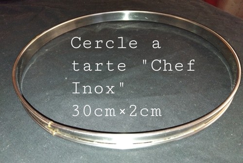 Lot cercle tarte en inox - 1, a