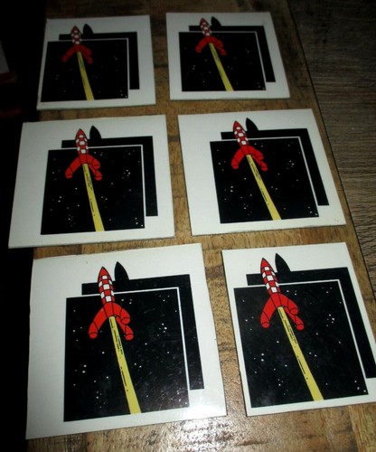 Tintin lot magnets fusée - tintin,