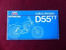 notice d' emploi moto :  MOTOBECANE D 55 TT / en COPY