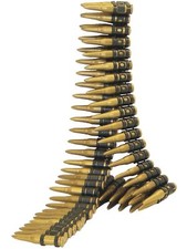 Smiffys Ceinture balles or 96 balles 150cm de long