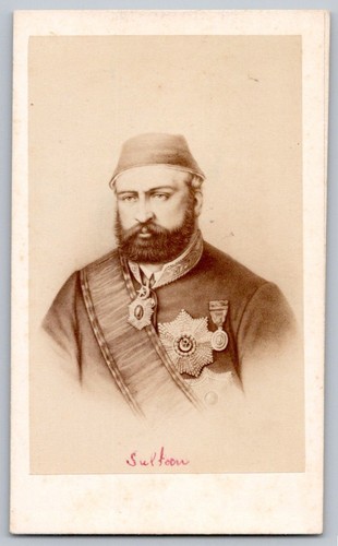 Cdv 1870 abdul aziz sultan - cdv,