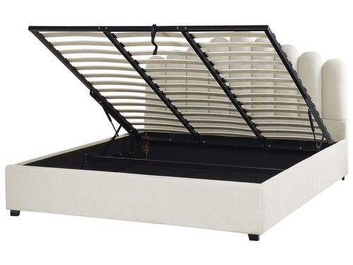 Lit avec rangement velours - lit, en