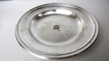 plat rond metal argente