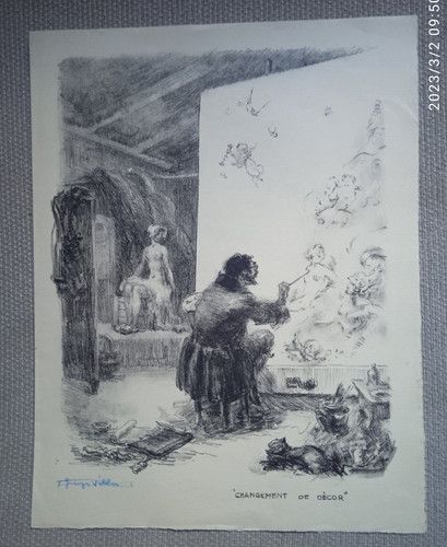 Menu cornet lithographie - le,