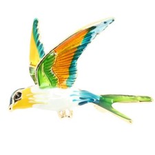 Pin's broché - Hirondelle verte - Oiseaux - Belle qualité de finition - Epingle 