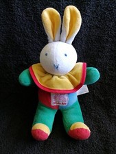 Doudou peluche lapin grelot