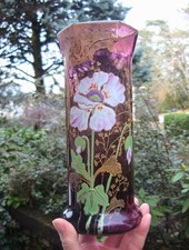 Legras Très joli vase à col