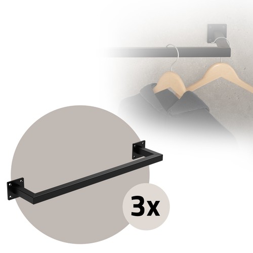 Tringle vêtements - 3x, à