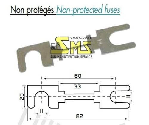 Lot fusible lame a - 5, ampere