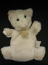 doudou marionnette chat blanc