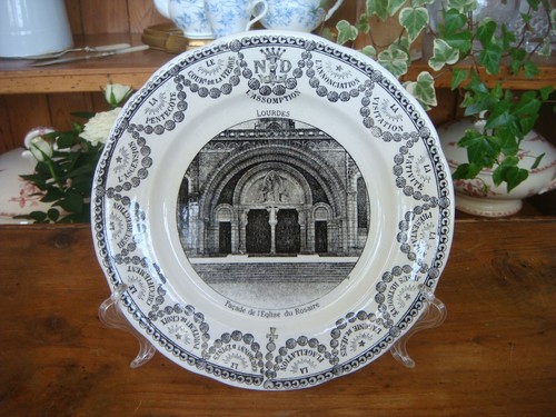 Assiette sarreguemines lourdes - assiette,