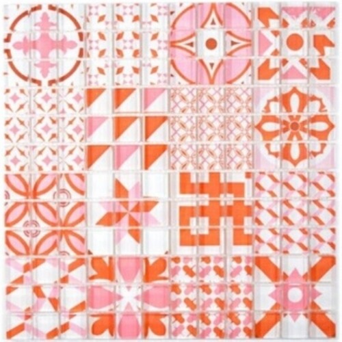 Mosaïque verre rotorange - mosaïque, en