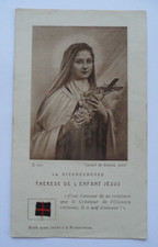 IMAGE Pieuse Reliquaire Etoffe ayant touché relique SAINTE THERESE Enfant Jésus