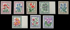 Timbre taxe  non dentelés N°95/102 Fleurs