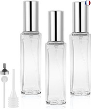 LOPHE 3PCS Flacon de Parfum Carré avec Pompe, 20ml Vaporisateur Voyage, 