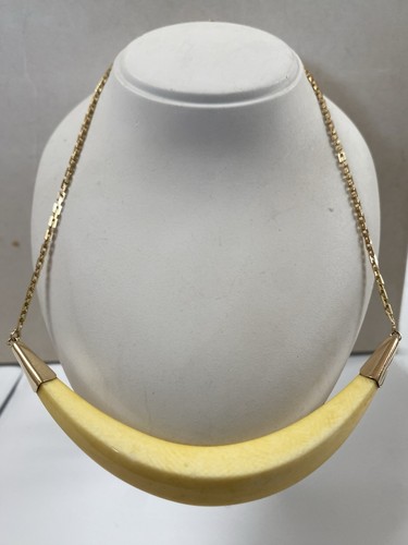 Collier 14carats art déco - or,